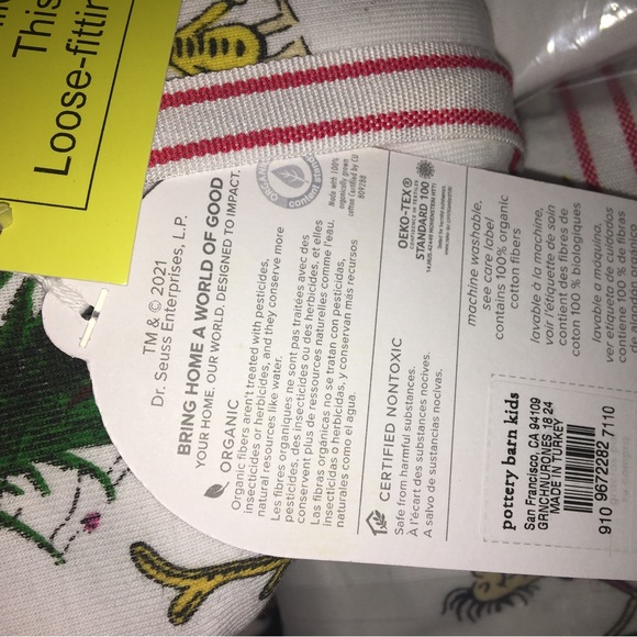 NEW Pottery Barn Holiday The Grinch Organic Cotton Knit Pajamas! FREE Gift wrap - Picture 10 of 10